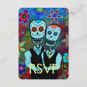 OSA Novios Dia de los Muertos Bröllop Kort