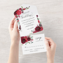 Osa om djup Rosa Burgundy Vin Red Bröllop