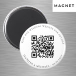 osa om QR-kod på bröllop webbplats Magnet<br><div class="desc">Lägg till URL:en för webbplatsen bröllop. Om du vill ha mer information,  mer information,  osa av online. En vit bakgrund,  svart text.</div>