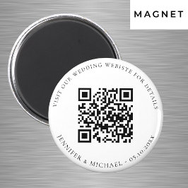osa om QR-kod på bröllop webbplats Magnet