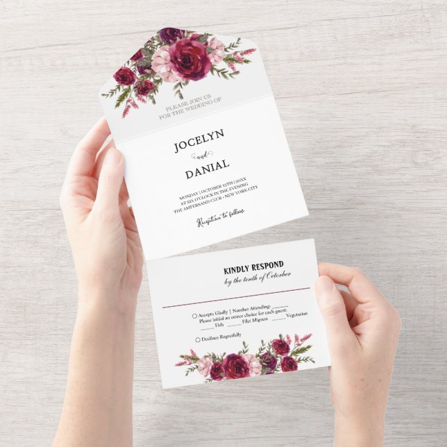Osa om Romantic Blommigt Bröllop Information (Avrivbar del)