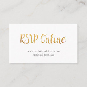 OSA Online Card med ananas och skript i Guld Visitkort