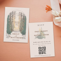 OSA online QR Code Simple Elegant Rustic Forest