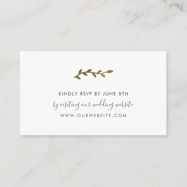 Osa på Blue Guld Wandan bröllop webbplats Tilläggskort (Framsida)