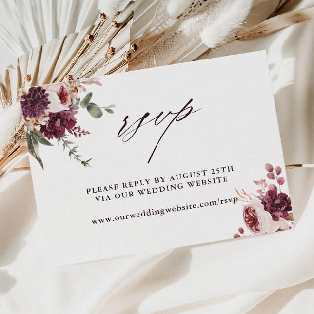 Osa på Bröllop webbplats i Romantik Blommigt Tilläggskort (Skapare uppladdad)