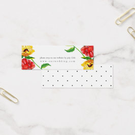 Osa på Gerbera Blommigt Bröllop webbplats Litet Visitkort