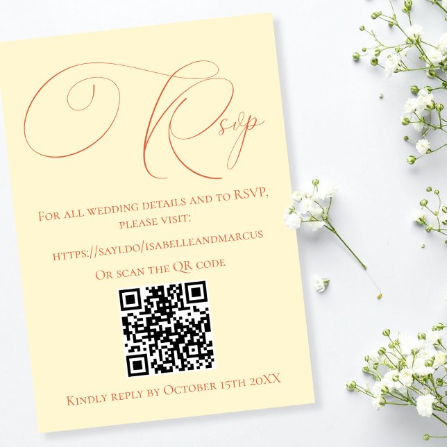 Osa på Soft Sunset Hues Bröllop webbplats Kort (Soft Sunset Hues Wedding Website RSVP)