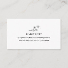 Osa på Sophia Elegant Minimalist Bröllop webbplats Tilläggskort