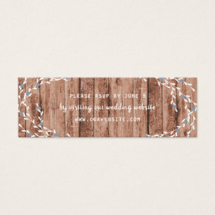 Osa på webbplatsen Rustic Dusty BlueBerry wandan b Litet Visitkort