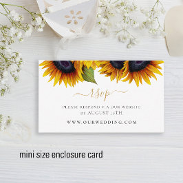 Osa på webbplatsen Rustic elegant sunblommor bröll Tilläggskort