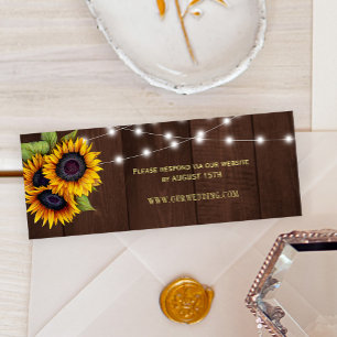 Osa på webbplatsen Rustic lador sunblommor bröllop Mini Visitkort