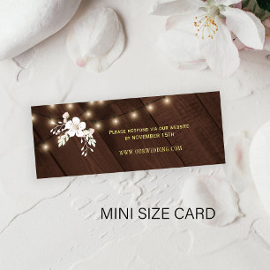 Osa på Winter Rustic Blommigt Bröllop webbplats In Mini Visitkort