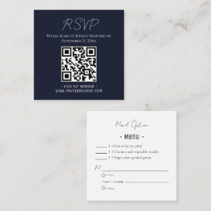 OSA Party Dubbla QR-kod eller e-post Fyrkantigt Visitkort