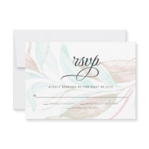 OSA | Pastel Watercolor Mint Peach Foliage