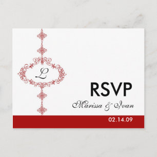 OSA-postkort, Monogram Inbjudan Vykort