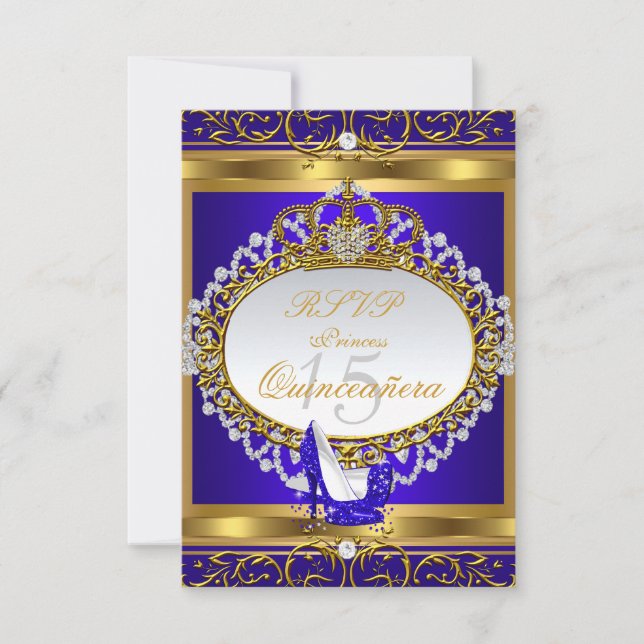 OSA Princess Quinceanera Elite Royal Blue Shoe (Framsida)