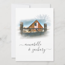 *~* OSA QR American Flagga Old Barn AR19 Bröllop