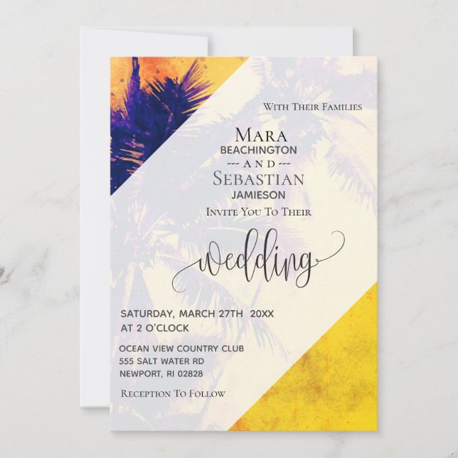 *~* OSA QR AP13 Exotisk FOTO Handflatan-inbjudan Inbjudningar (Framsida)