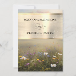 *~* OSA QR AR31 Misty Flowers Brölloksinbjudan Inbjudningar