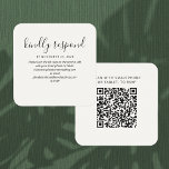OSA QR-Bröllop-webbplatskort för QR-kod Fyrkantigt Visitkort<br><div class="desc">Det snabbare och snabbare sättet att ta emot din OSA från dina gäster. Lägg till din QR-kod som dirigerar dina gäster till din dedikerade bröllop-webbplats så att de enkelt kan svara på din inbjudan.</div>