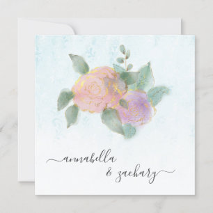 *~* OSA + QR Damask RO Glitter AR12 Bröllop Inbjudningar