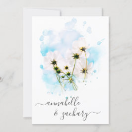 *~* OSA - QR HIMMEL Rosa Flowers BLOMMIGT AR15 Brö Inbjudningar