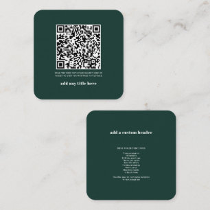 OSA QR-kod Modern och modern Grönt i Tillfälle Anteckningskort