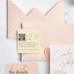 Osa QR-kodkort för Gult av lägsta Blek för  Tilläggskort<br><div class="desc">Utformning för att matcha Carolina Collection. Med en unik skripttypografi med modern beröring i en blek gult färg. Blanda och matcha färg för att skapa en unik bröllop-svit. Mer matchande delar i samlingen.</div>