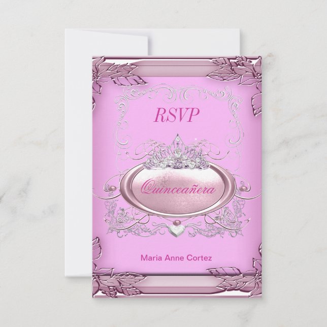 OSA Quinceañera 15:e födelsedagen Rosa Vita Silver (Framsida)
