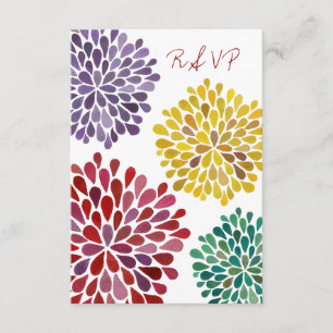 OSA Rainbow Flower Blommar Bröllop Card Kort