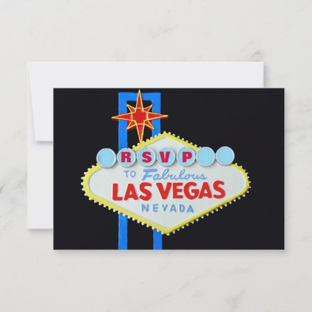 OSA Recept Guest Reply Las Vegas Bröllop Kort (Framsida)