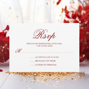 OSA Red Rosa Spain Quinceañera Quince Kort