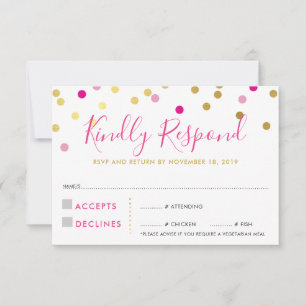 OSA REPLSE-KORT KONetti spot guld rosa Kort