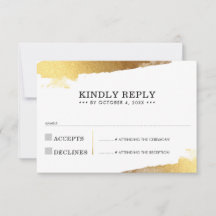 OSA REPLY CARD modern luxe guld giltighet kant