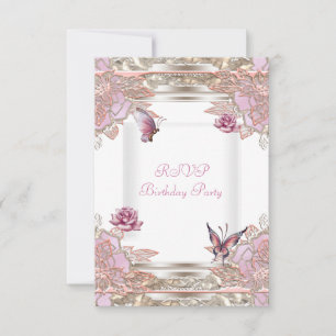 OSA Reply Party Rosa ros White Butterfly