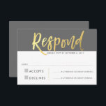OSA REPLY RESPONSE faux guld type grått Inbjudningar<br><div class="desc">En enkel design för din OSA REPLY CARDS - som passar dina huvudsakliga inbjudningar. Kärlek,  men jag skulle vilja se vissa förändringar - ett annat färg-system,  produkt,  tillsätt ett foto eller anpassat för ett annat tillfälle - ingen oro bara kontakta mig,  KAT@SIMPLYSWEETPAPERIE.COM jag är lycklig för att hjälpa till!</div>