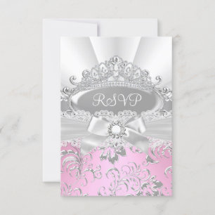 OSA Reply Söt Tiara & Bow Rosa Quinceañera