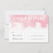 OSA REPLY SVAR PÅ modern rosa med vattenfärg