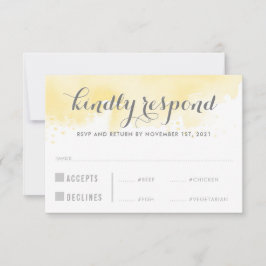 OSA REPLY SVARA gult vattenfärg måltider