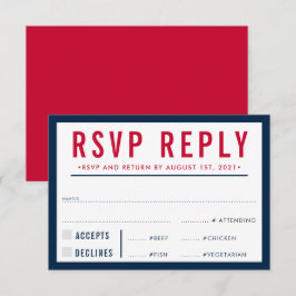 OSA REPLY SVARAR MOT modernt, fet, flottröd Kort