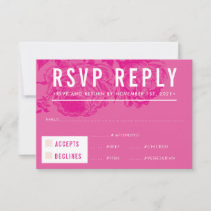 OSA REPLY SVARAR PÅ rosa av modern elegant blommig Kort