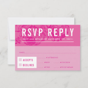 OSA REPLY SVARAR PÅ rosa av modern elegant blommig Kort