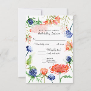 OSA Reserved Seat w Menu Fall Orange Morsa Thistle Kort