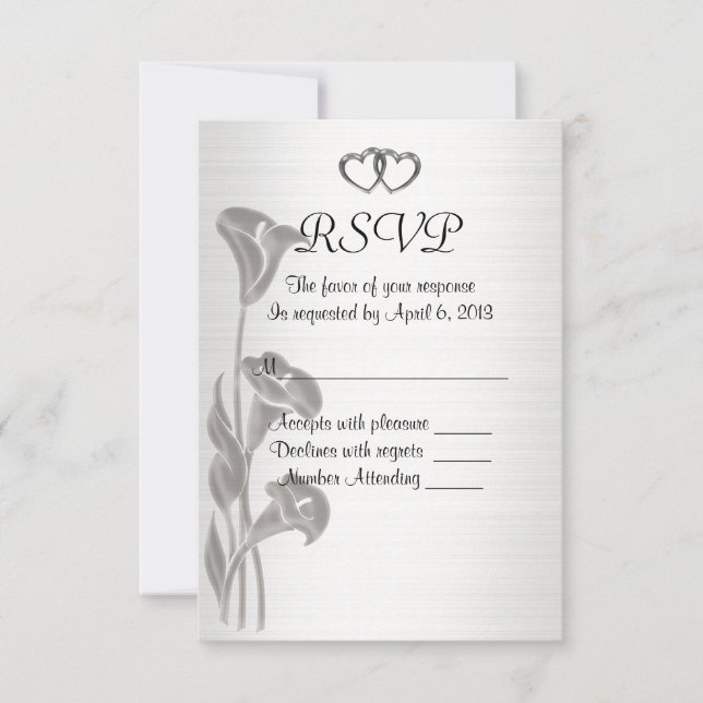 OSA Responcard calla lilies Kort (Framsida)
