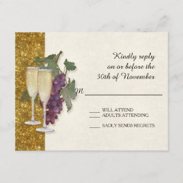 OSA Responcard Card Vin Theme Champagne Modern Kort