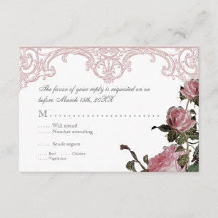 OSA Response Inbjudan Card - Trellis Ro Vintage