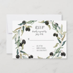 OSA Response Olive Löv Watercolor Artwork Kort