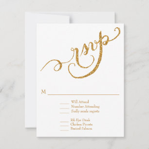 OSA Response Script Forever i Kärlek Guld Glitter Kort