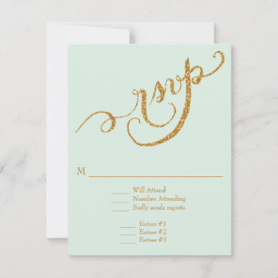 OSA Response Script Forever i Kärlek Guld Glitter Kort
