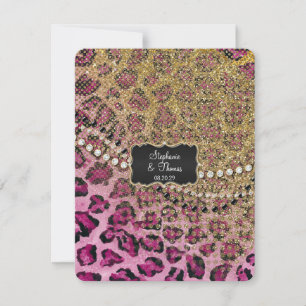 OSA Response Shock rosa Leopard Animal Print Kort
